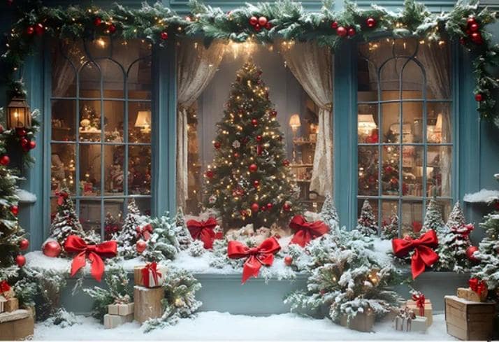  trang trí cửa kính Noel 